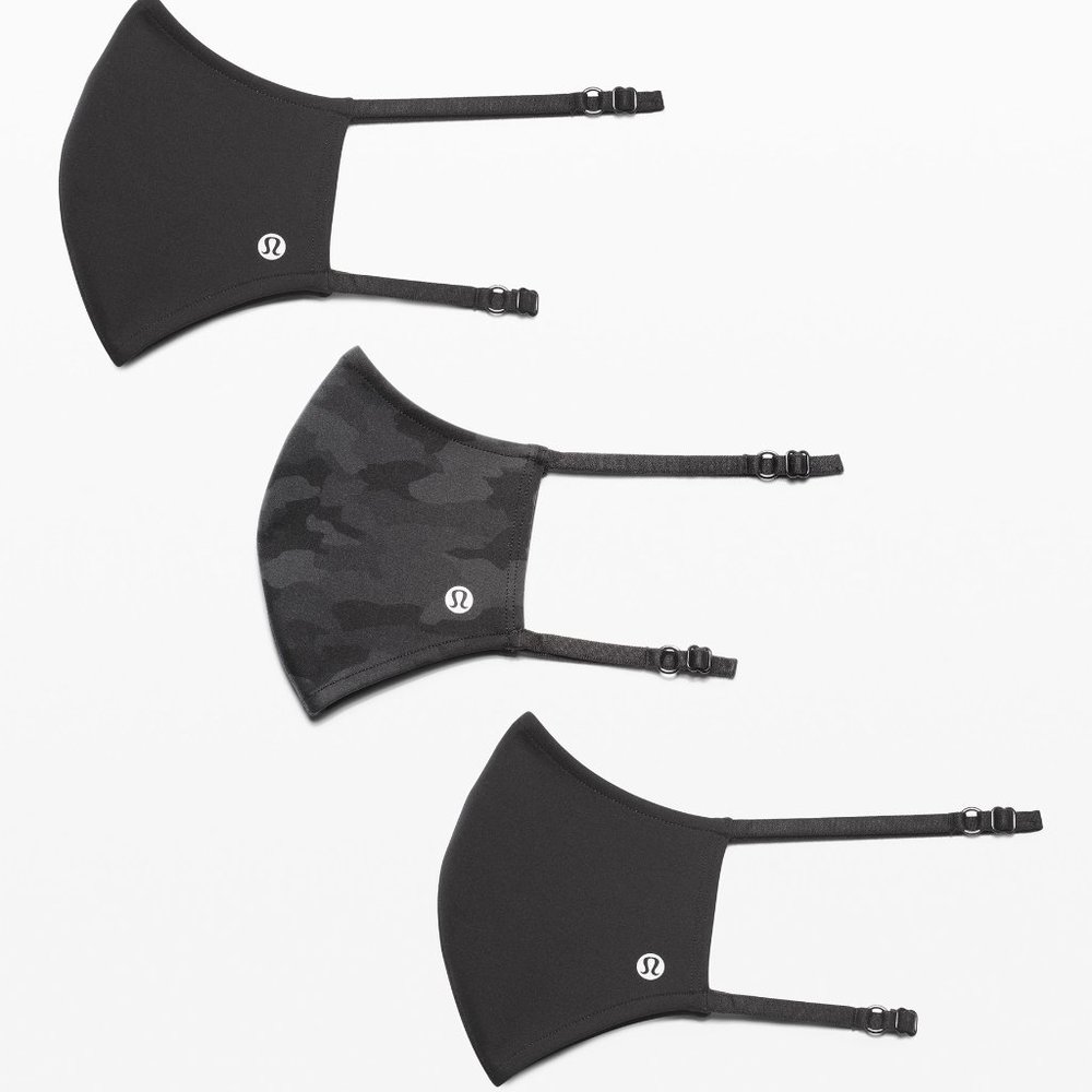 Lululemon Double Strap Face Mask, 3-pack black